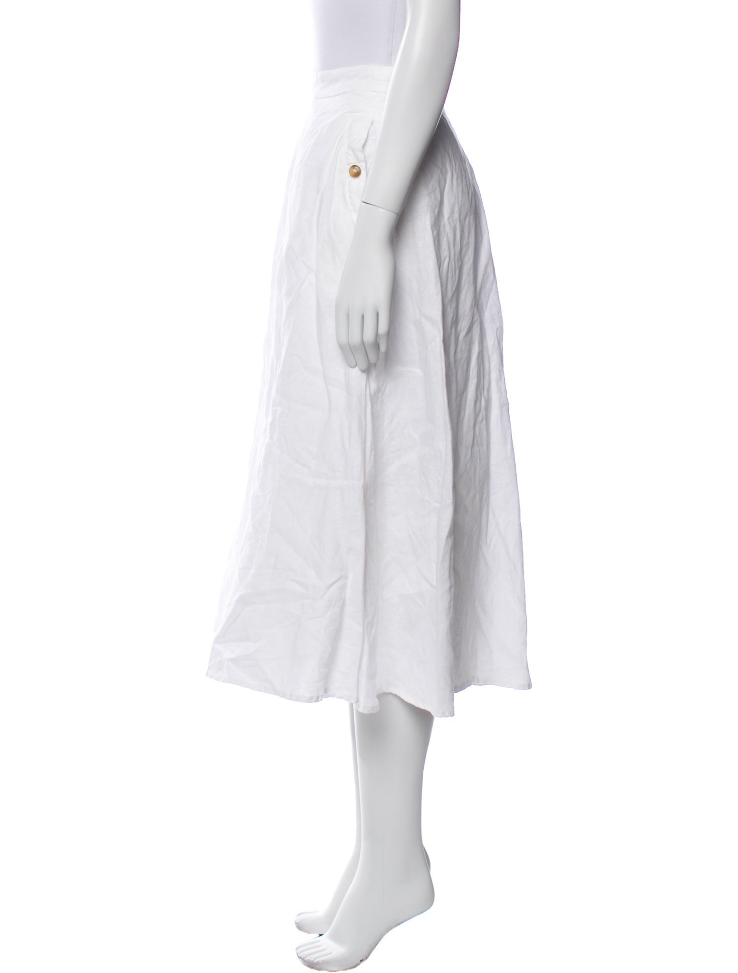 Reformation Linen Midi Length Skirt