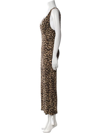 Reformation Animal Print Long Dress
