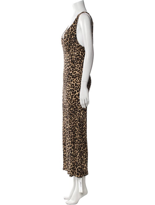 Reformation Animal Print Long Dress