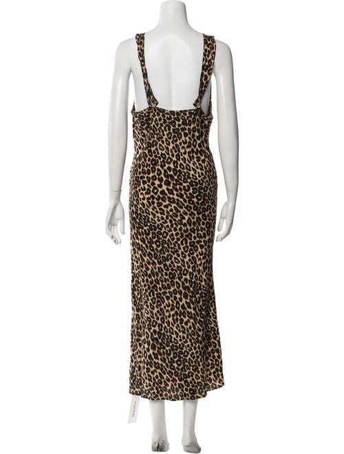 Reformation Animal Print Long Dress