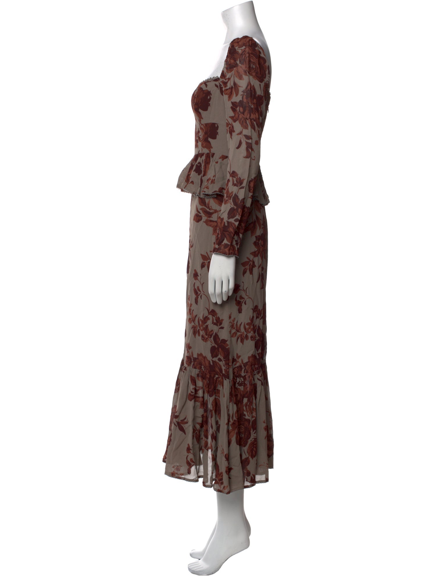 Reformation Floral Print Long Dress