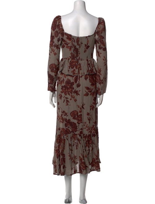 Reformation Floral Print Long Dress