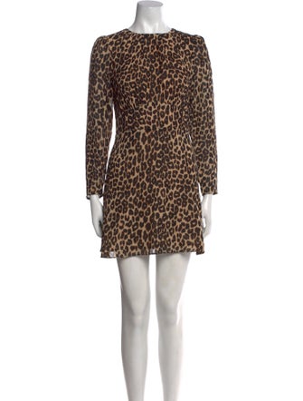 Reformation Animal Print Mini Dress
