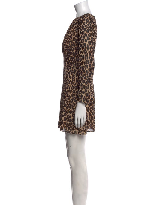 Reformation Animal Print Mini Dress