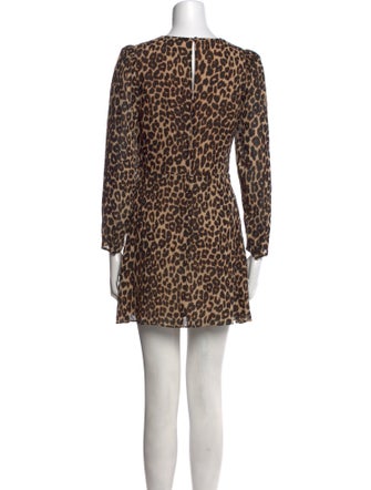 Reformation Animal Print Mini Dress