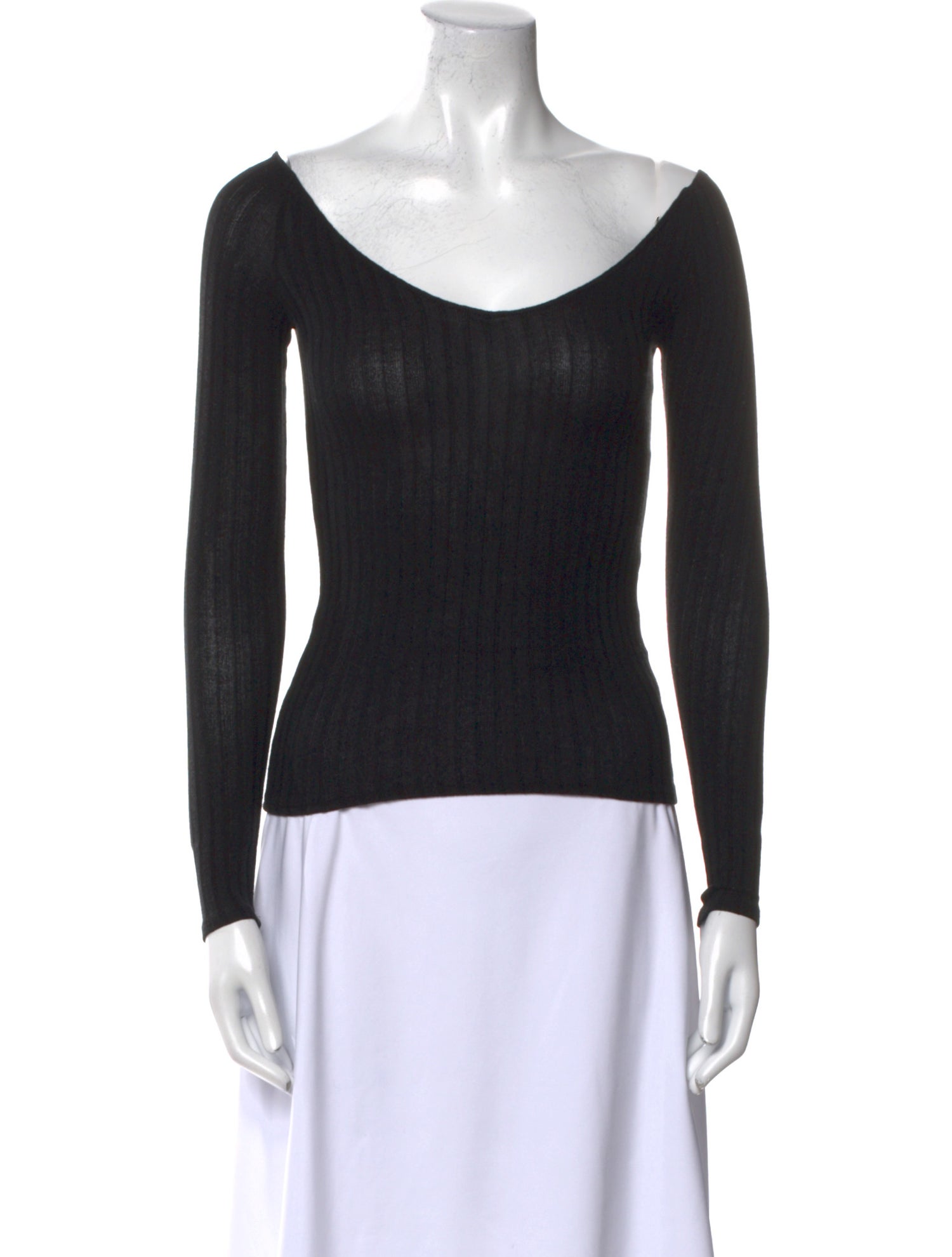 Reformation Scoop Neck Long Sleeve Top