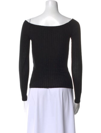 Reformation Scoop Neck Long Sleeve Top