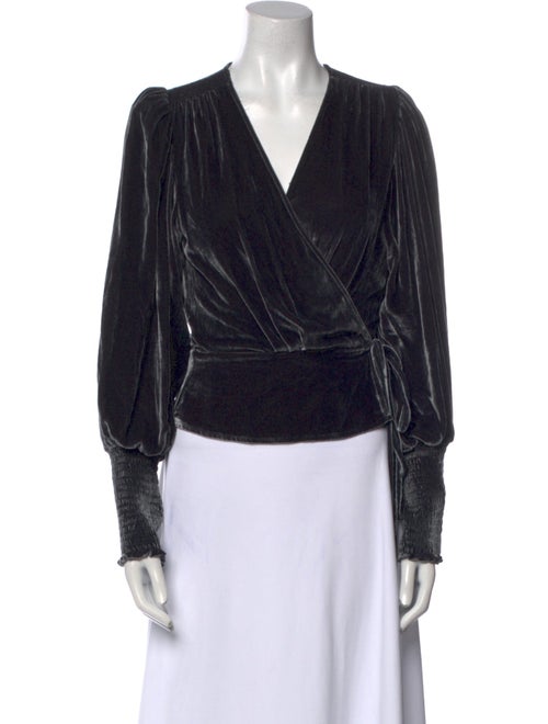 Reformation V-Neck Long Sleeve Blouse