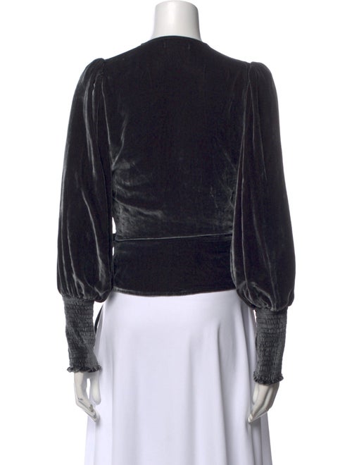 Reformation V-Neck Long Sleeve Blouse