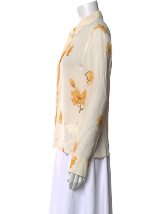 Reformation Floral Print Long Sleeve Blouse