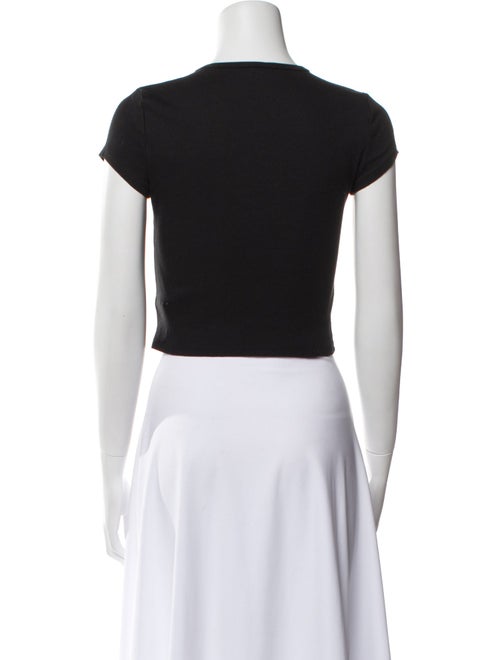 Reformation Graphic Print Crew Neck Crop Top