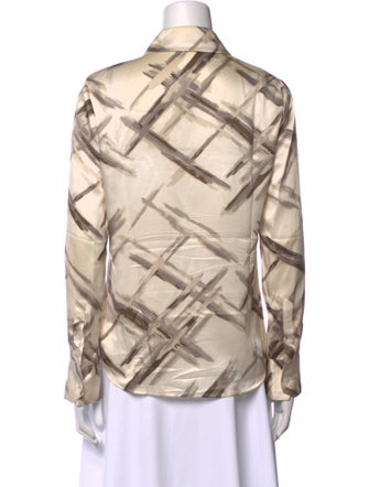 Reformation Silk Printed Button-Up Top