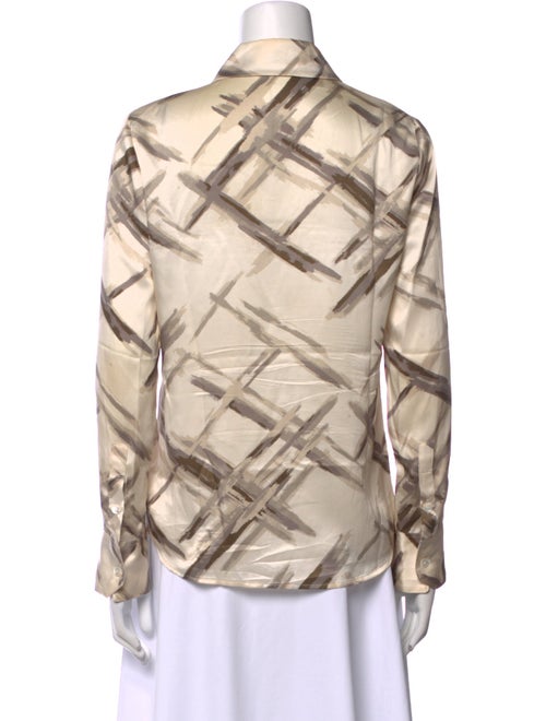 Reformation Silk Printed Button-Up Top