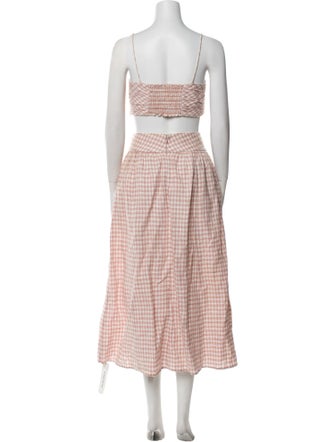 Reformation Linen Striped Skirt Set