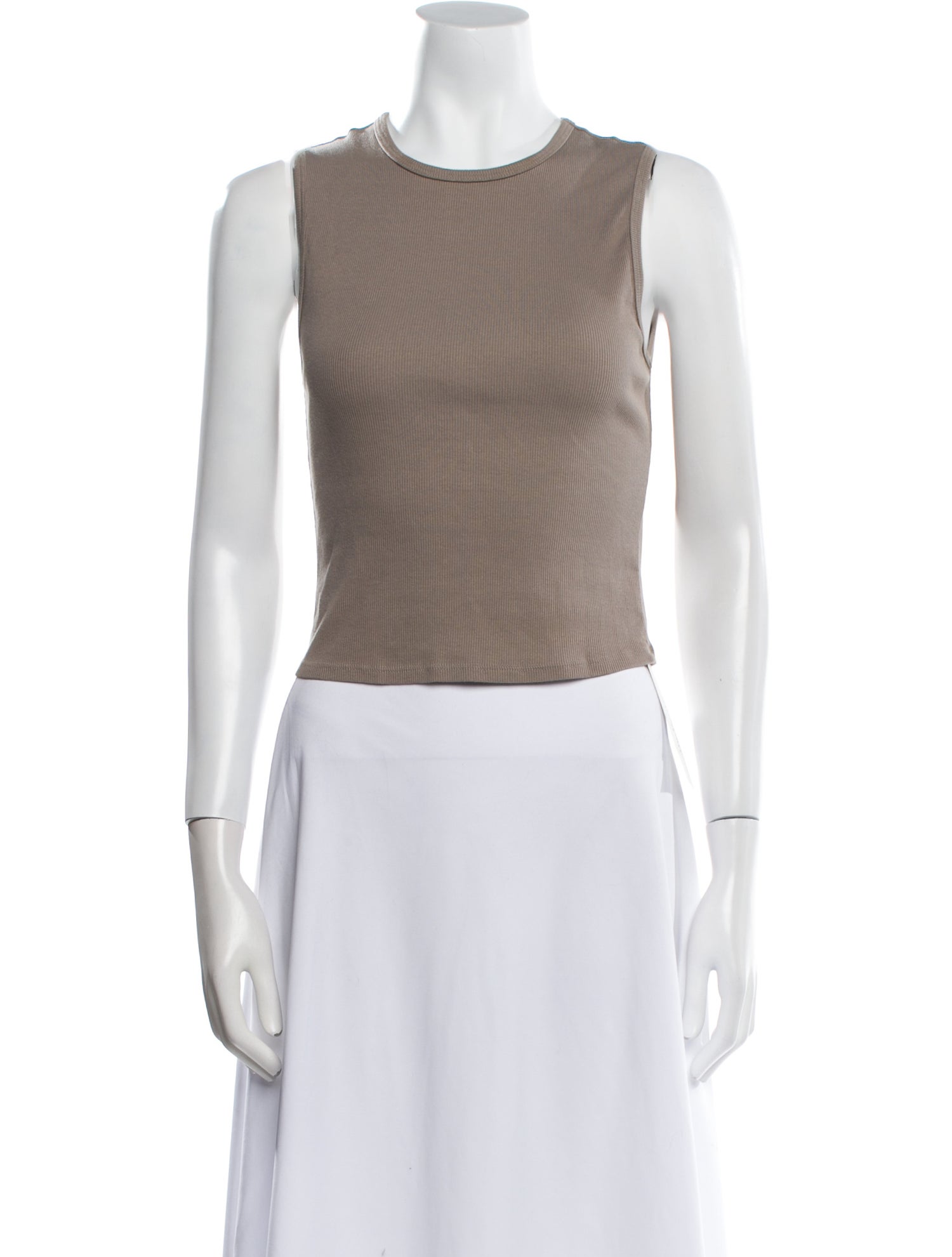 Reformation Crew Neck Sleeveless Crop Top