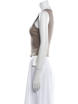 Reformation Crew Neck Sleeveless Crop Top