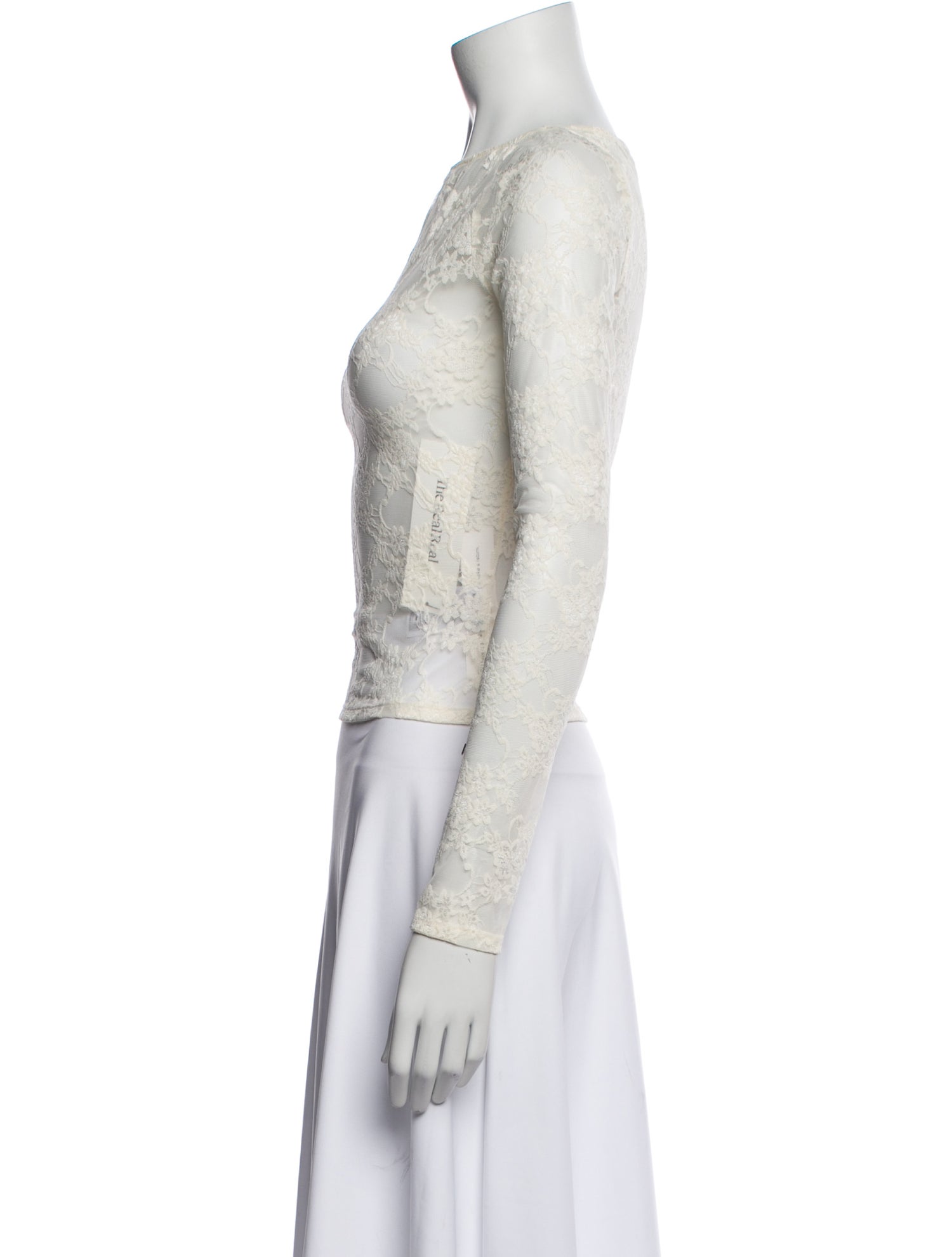 Reformation Bateau Neckline Long Sleeve Crop Top