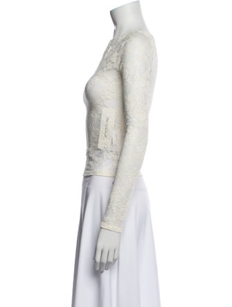 Reformation Bateau Neckline Long Sleeve Crop Top