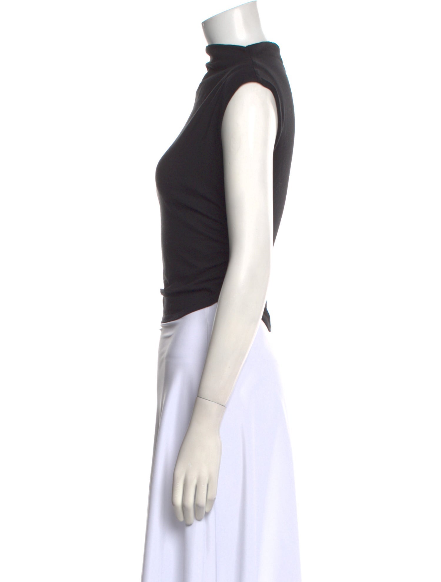Reformation Mock Neck Sleeveless Crop Top