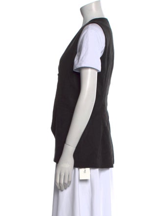 Reformation V-Neck Short Sleeve Button-Up Top