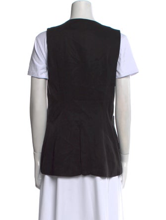 Reformation V-Neck Short Sleeve Button-Up Top