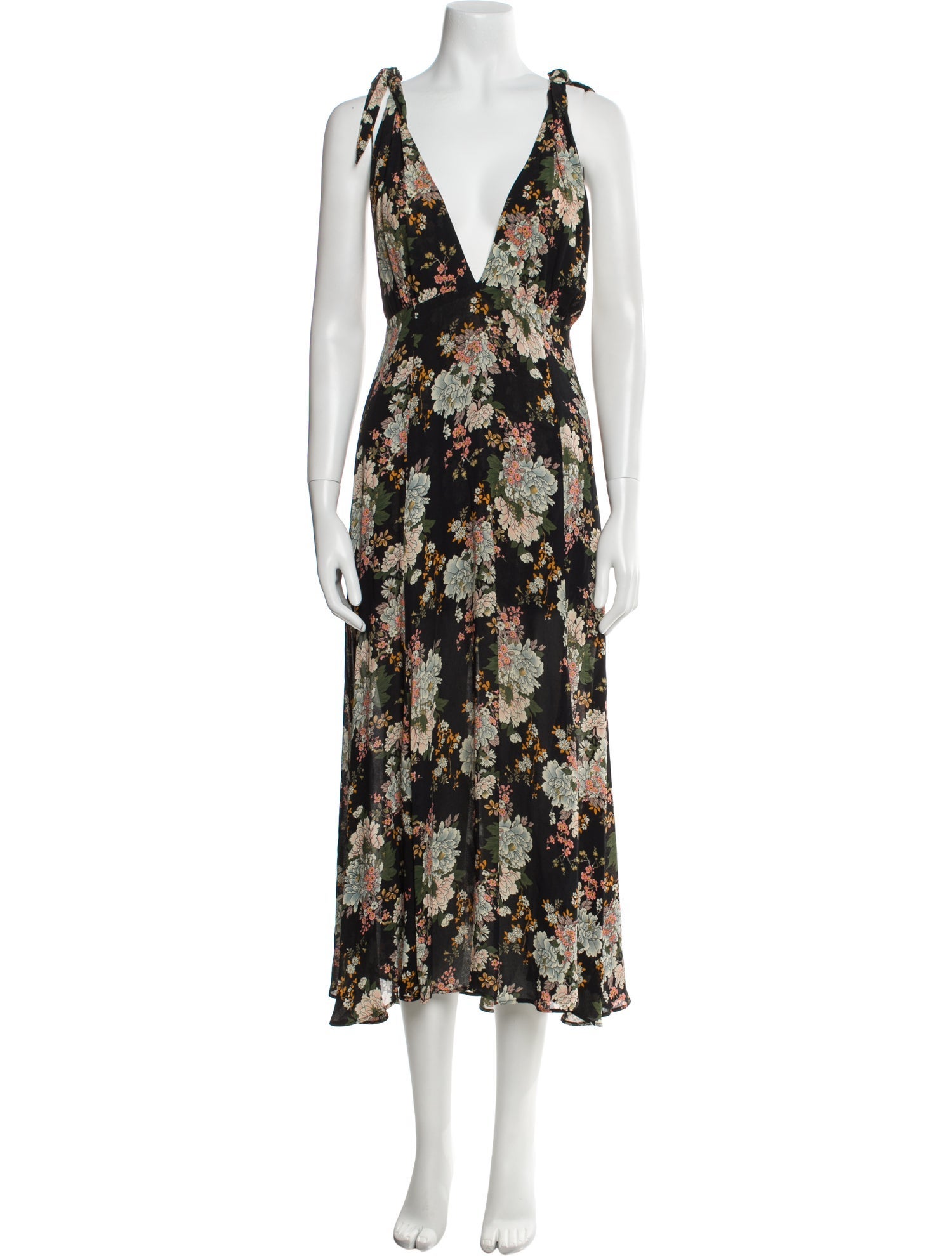 Reformation Floral Print Long Dress