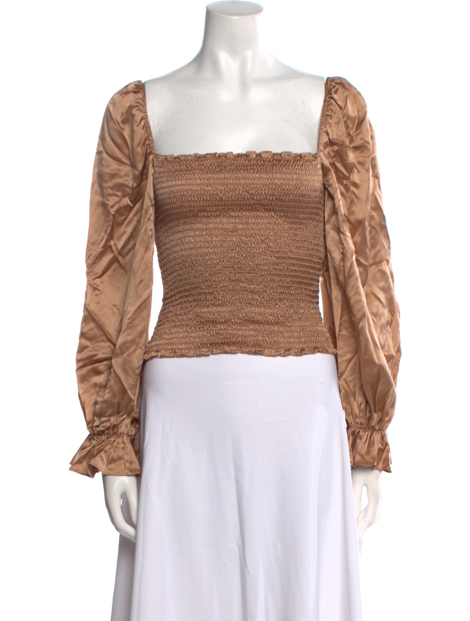 Reformation Silk Square Neckline Crop Top