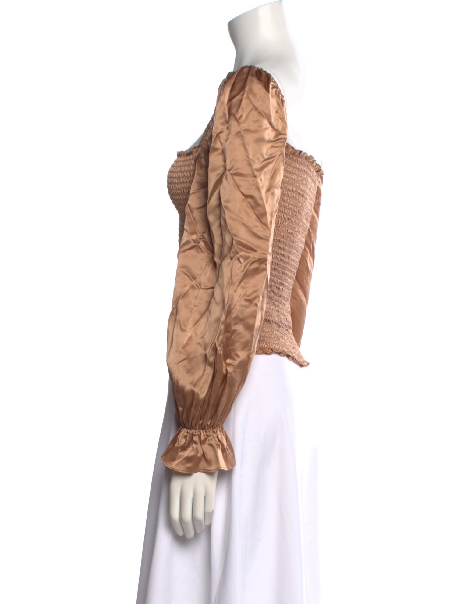 Reformation Silk Square Neckline Crop Top