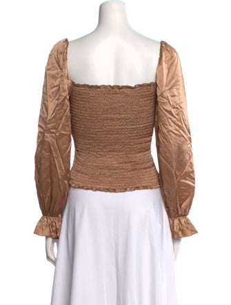 Reformation Silk Square Neckline Crop Top