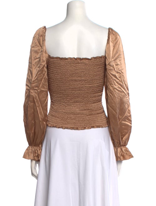 Reformation Silk Square Neckline Crop Top