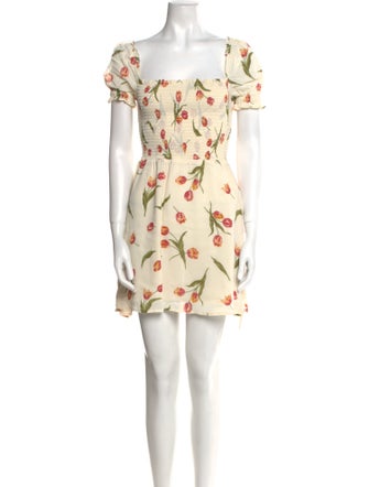 Reformation Floral Print Mini Dress