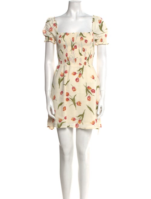 Reformation Floral Print Mini Dress