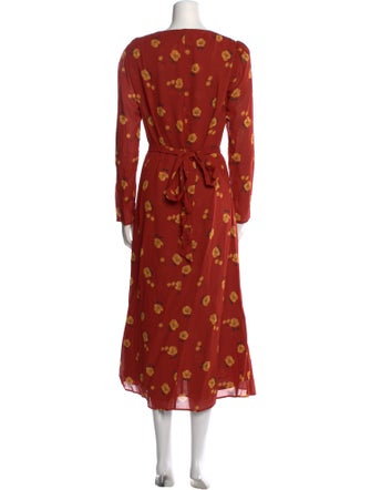 Reformation Polka Dot Print Long Dress