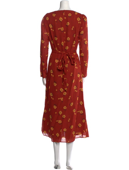 Reformation Polka Dot Print Long Dress