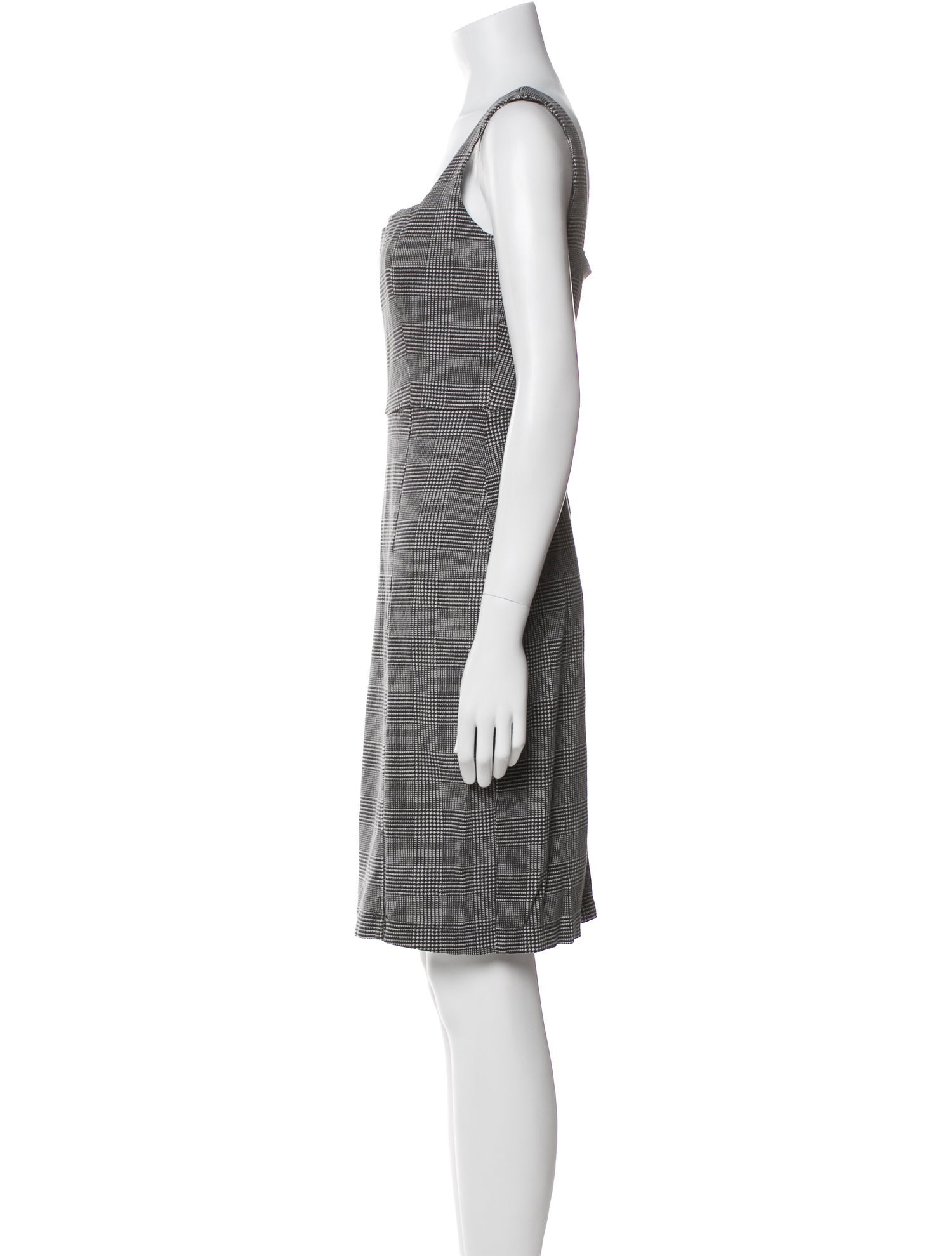 Reformation Plaid Print Knee-Length Dress
