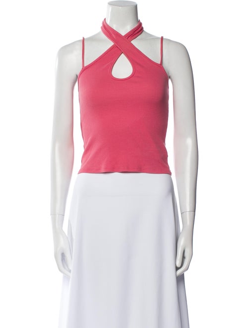 Reformation Halterneck Sleeveless Crop Top