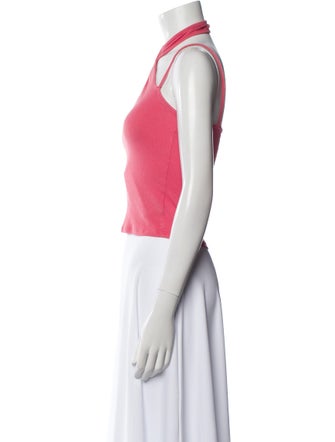 Reformation Halterneck Sleeveless Crop Top