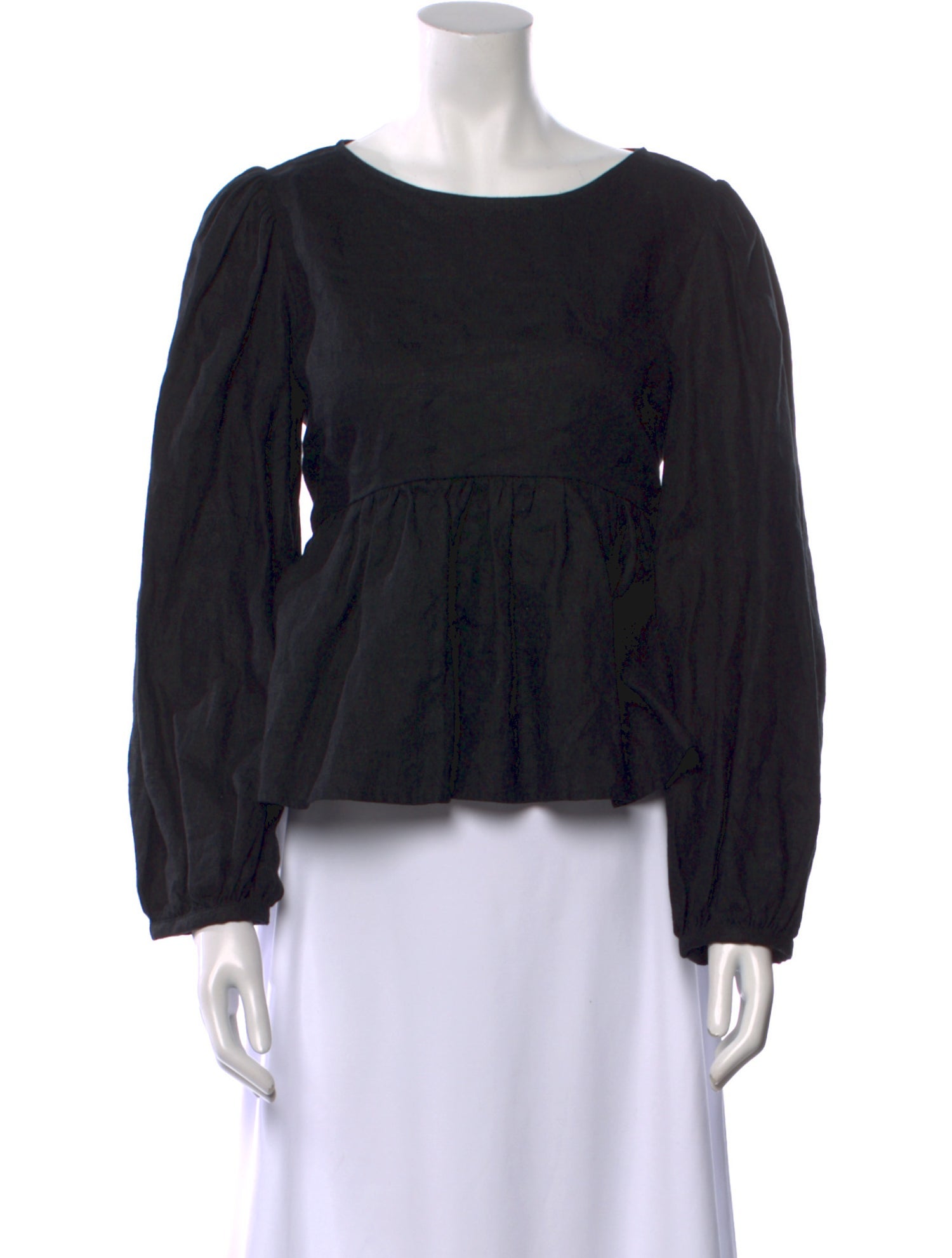 Reformation Linen Bateau Neckline Blouse