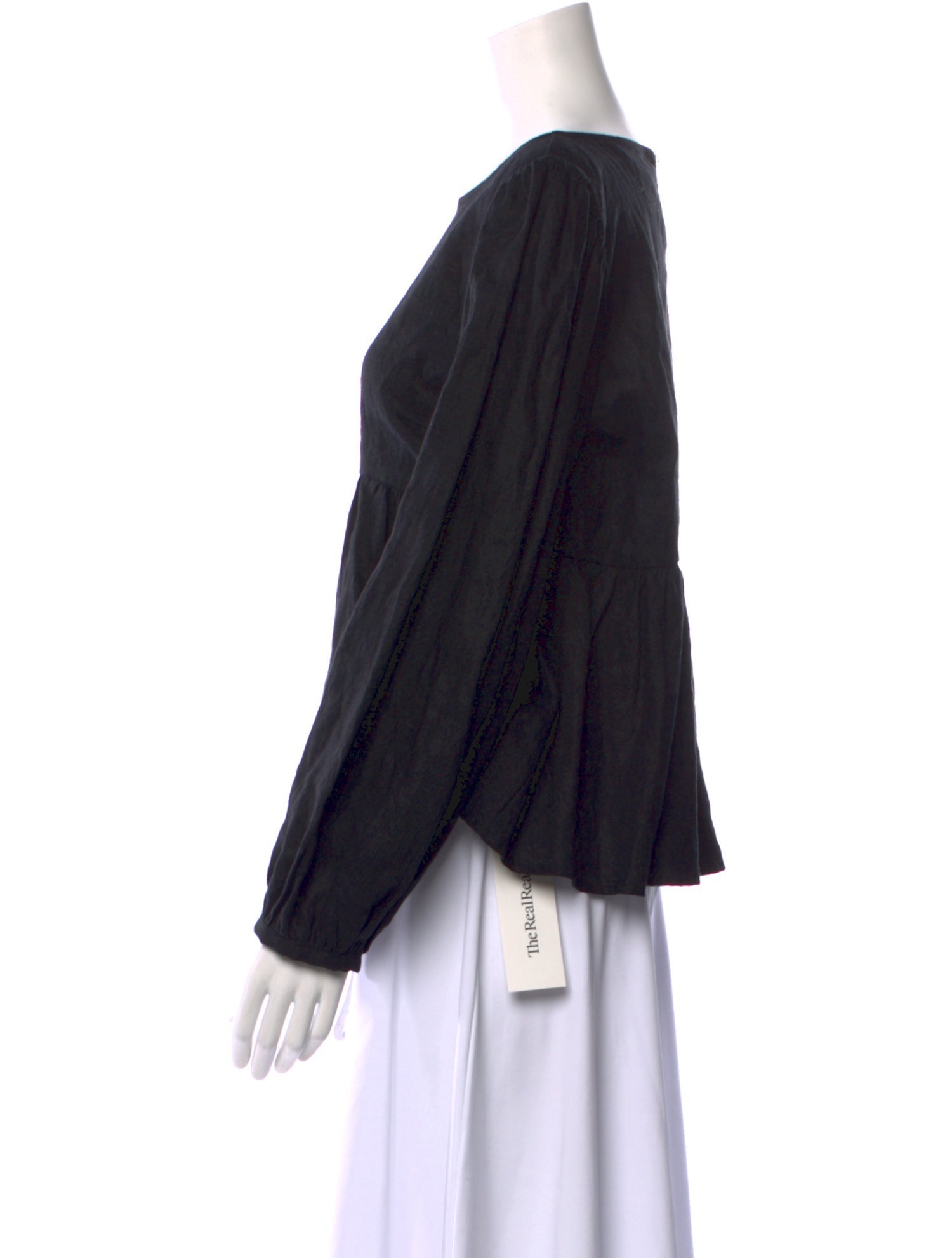 Reformation Linen Bateau Neckline Blouse