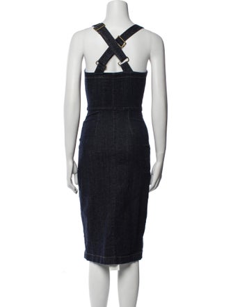 Reformation Square Neckline Knee-Length Dress