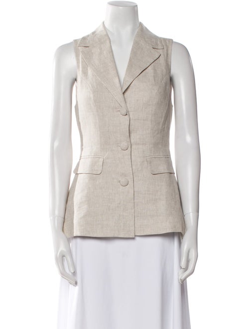 Reformation Linen V-Neck Button-Up Top