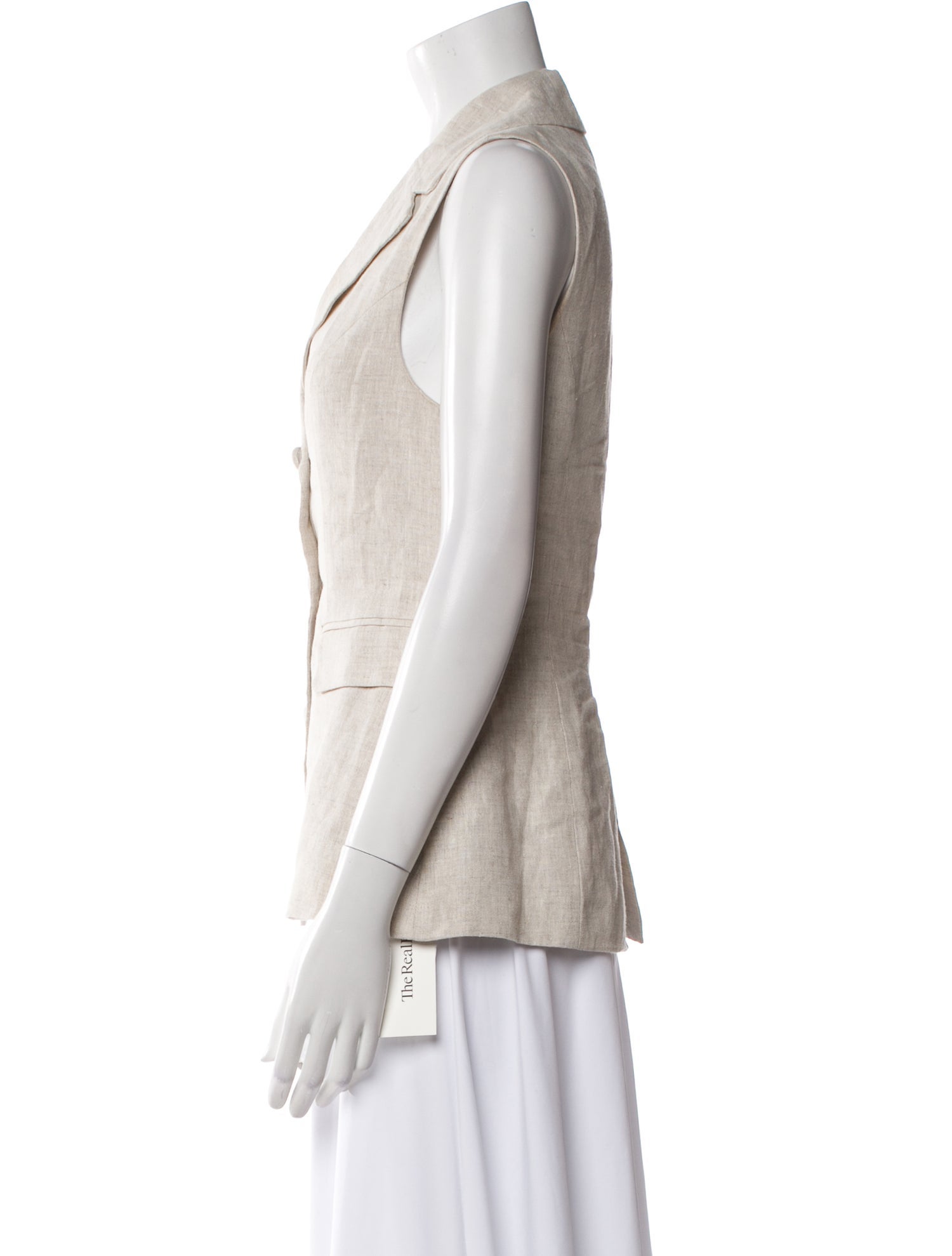 Reformation Linen V-Neck Button-Up Top