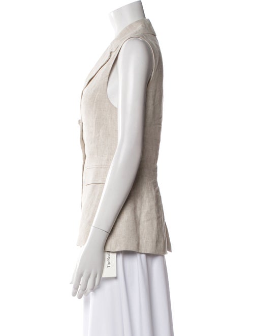 Reformation Linen V-Neck Button-Up Top