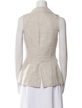 Reformation Linen V-Neck Button-Up Top