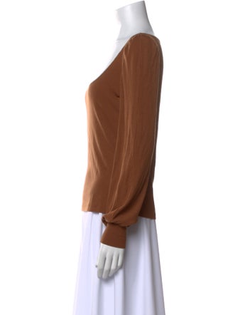 Reformation Square Neckline Long Sleeve Blouse