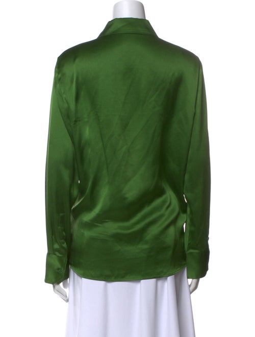 Reformation Silk Long Sleeve Button-Up Top