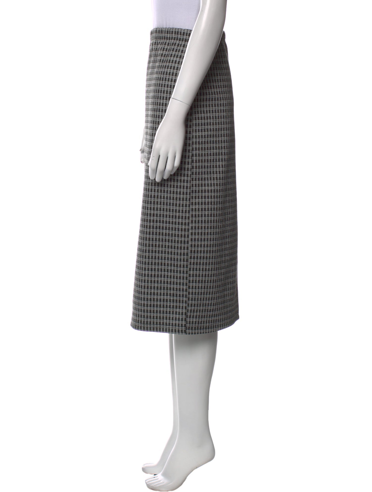 Reformation Plaid Print Knee-Length Skirt