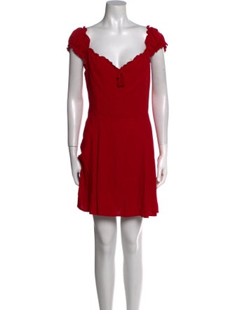 Reformation V-Neck Mini Dress