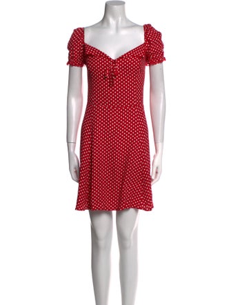 Reformation Polka Dot Print Mini Dress