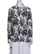 Reformation Floral Print Long Sleeve Button-Up Top